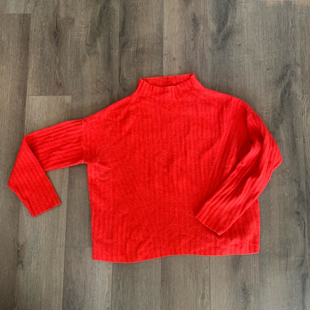 Bright Red Knit Sweater